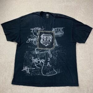 Vtg Y2K Young Jeezy USDA Trapstar Shirt Mens 2XL Black Hip Hop Snowman